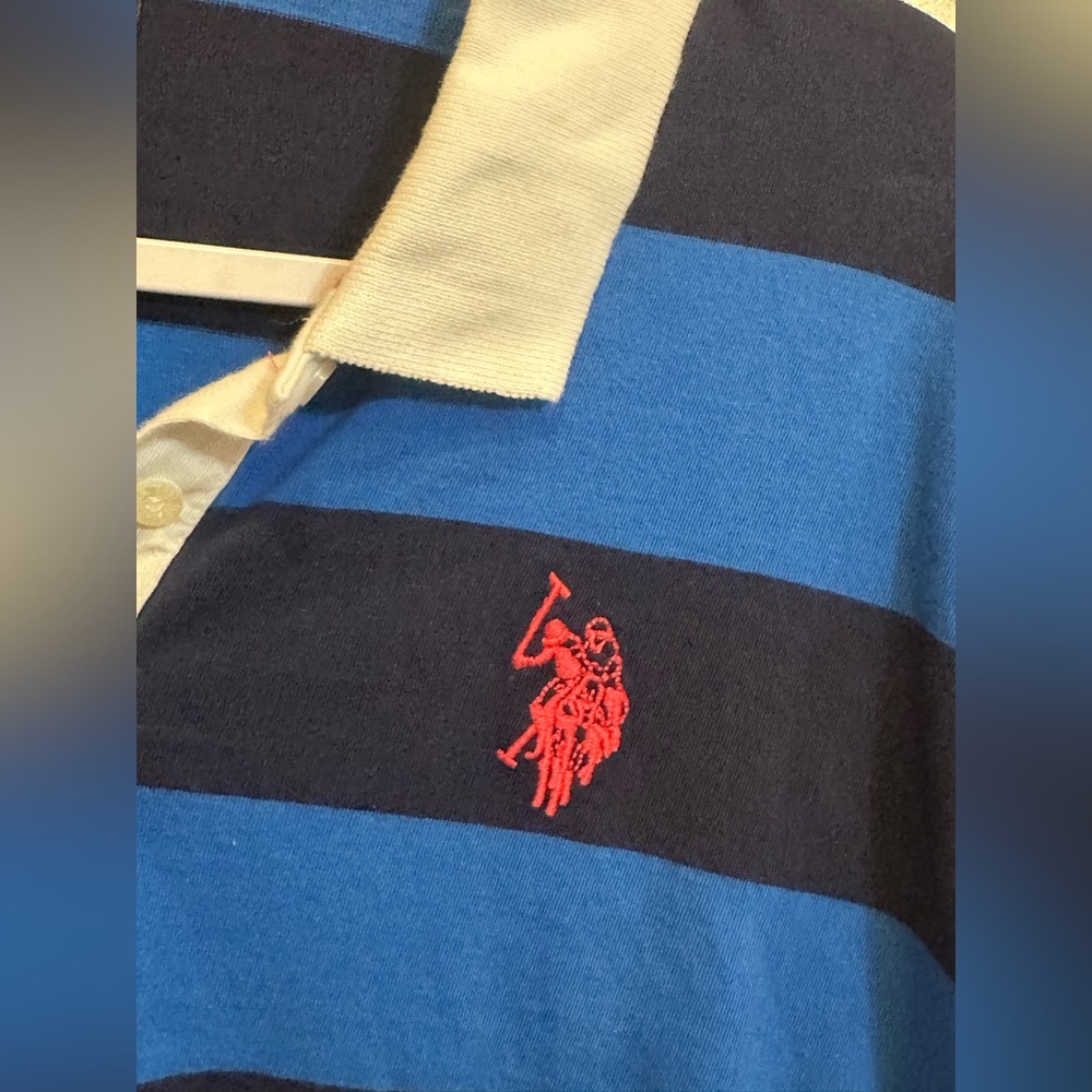 Vintage VTG 90s U.S. Polo Assn. Rugby Shirt Striped Collegiate Polo - Picture 5 of 15